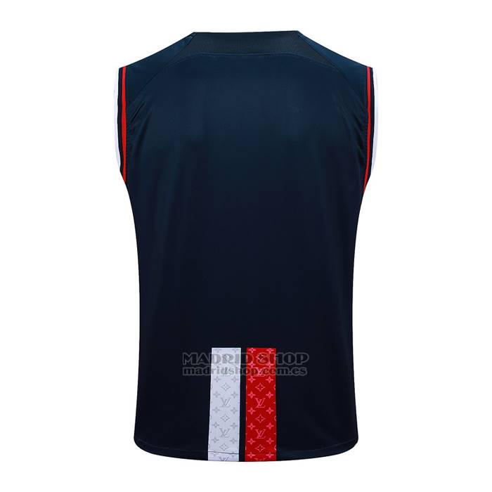 Camiseta de Entrenamiento Paris Saint-Germain Jordan Sin Mangas 2023-2024 Azul